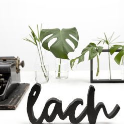 woord in hout . LACH