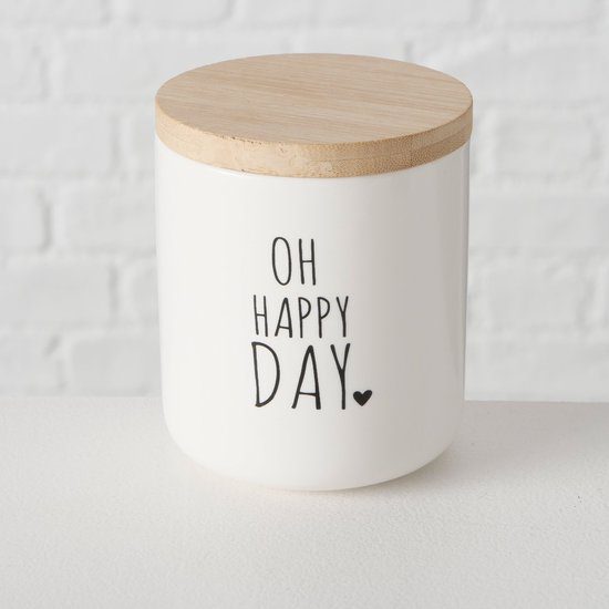 Kaars met tekst Oh happy day .