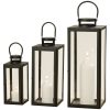 Zwarte lantaarn set van 3