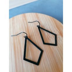Oorring Rhombus zwart