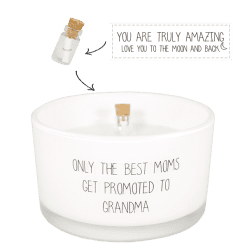 Kaars met flessenpost mama - oma