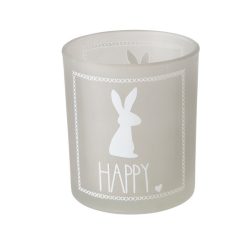 Theelichthouder paashaas 9x10cm