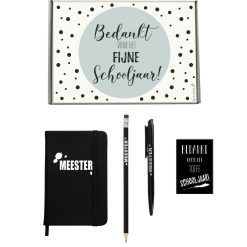 Geschenkpakket  meester. Bedankt voor het fijne schooljaar