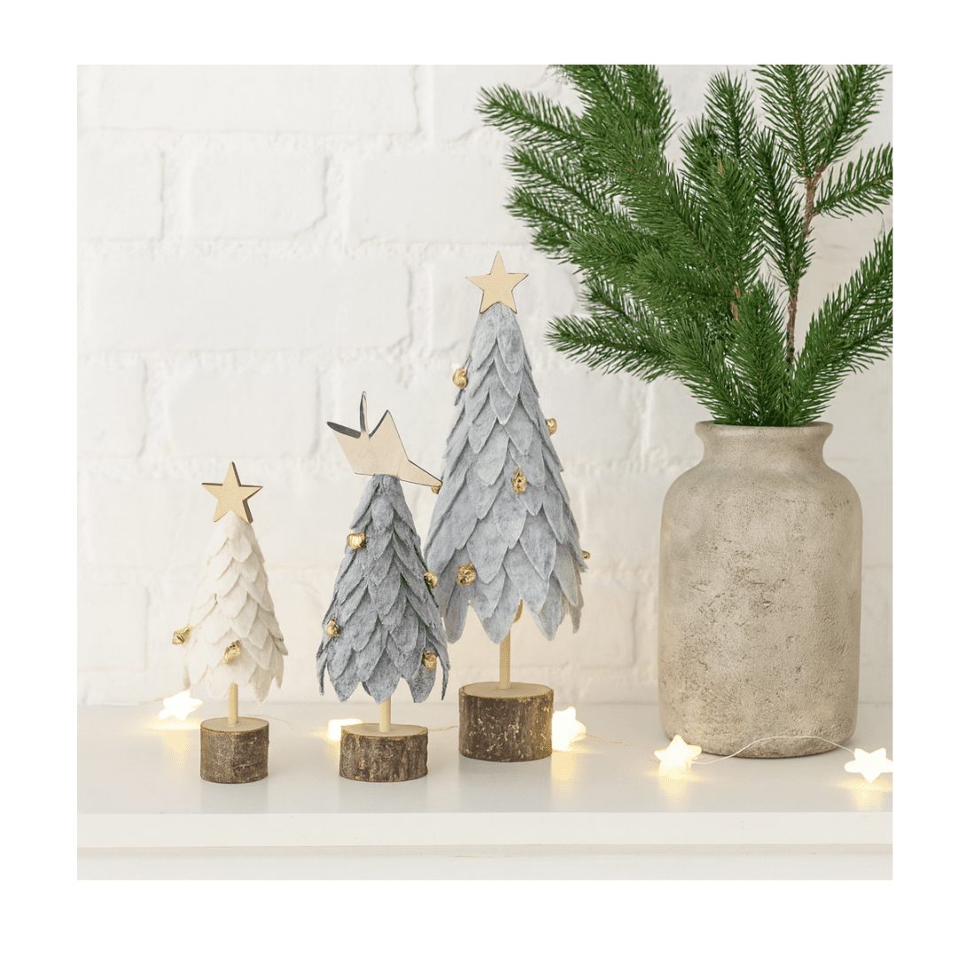 Set van 3 decoratieve kerstboompjes - Afbeelding 2