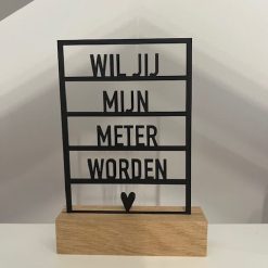 Kaart op houder meter