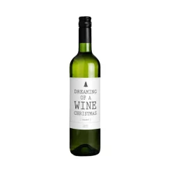 Wijnfles met tekst Dreaming Of A Wine Christmas 750ml