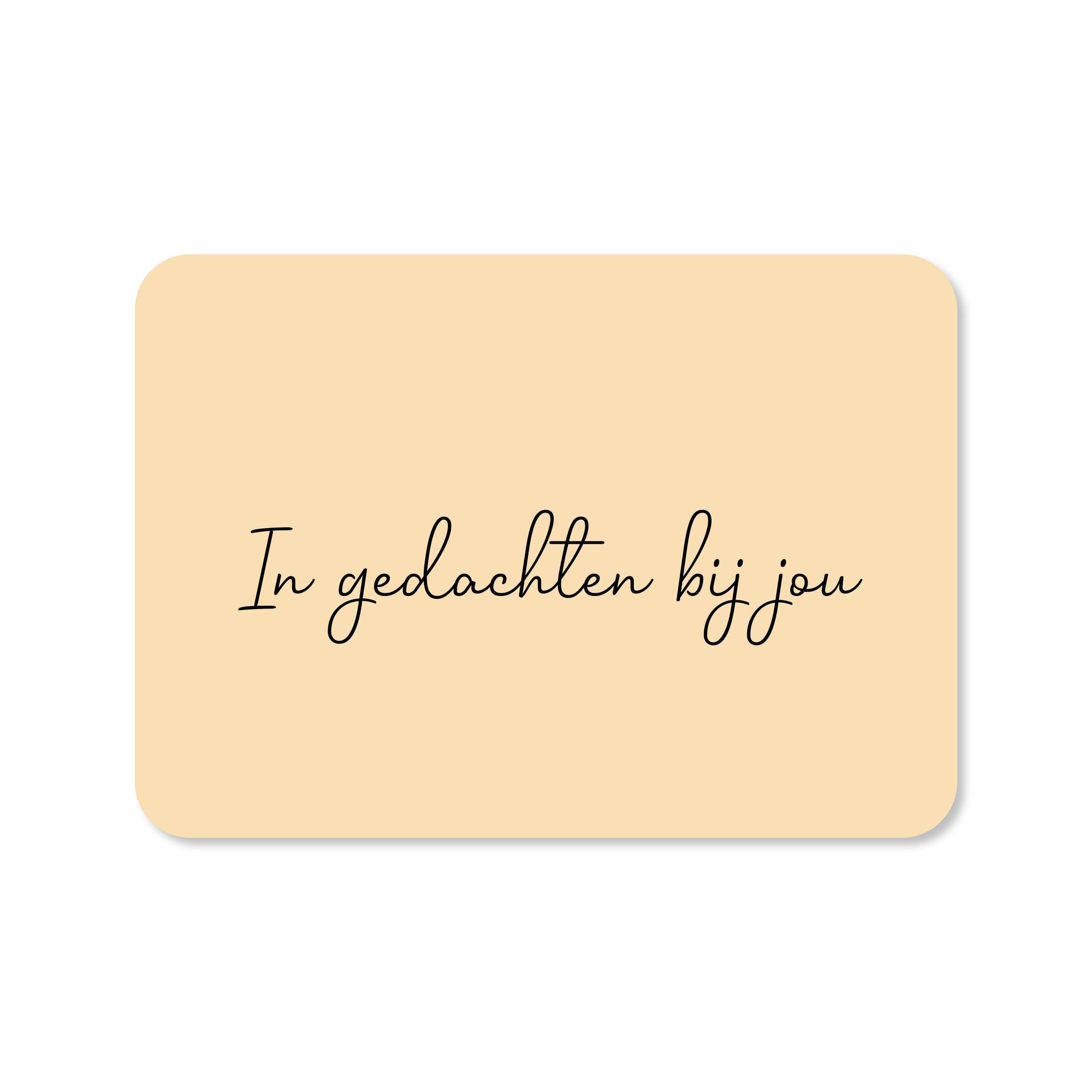 Wenskaart in gedachten bij jou
