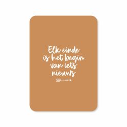 Wenskaart nieuw begin