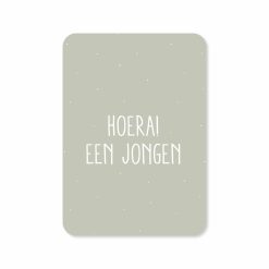 Wenskaart hoera een jongen
