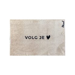 Tapijt Mad about mats met tekst volg je hart - Clo