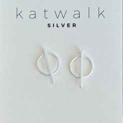 Zilveren oorring cirkel Katwalk Silver