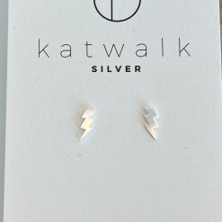 Zilveren oorring bliksem Katwalk Silver