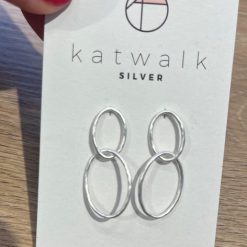 Zilveren oorring Katwalk Silver