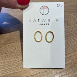 Zilveren oorring ovaal Katwalk Silver