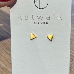 Zilveren oorring driehoek Katwalk Silver