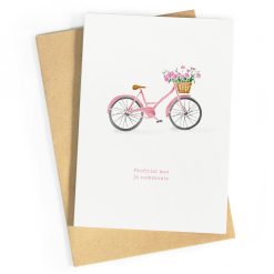 Wenskaart communie fiets - Studio Zwoane