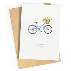 Wenskaart lentefeest fiets - Studio Zwoane