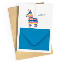 Wenskaart lentefeest Pinata - Studio Zwoane