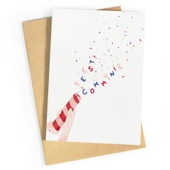 Wenskaart communie confetti - Studio Zwoane