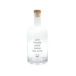 Waterkaraf Leeff met tekst with friends water tastes like wine