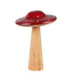 Rode houten paddenstoel