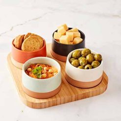 Aperitiefset met 4 potjes