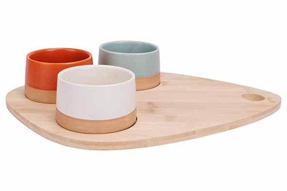 Aperitiefset met 3 potjes