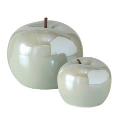 Porseleinen appel groen, set van 2