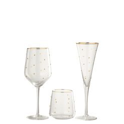 Alternative view of Champagneglas met goudkleurige stippen