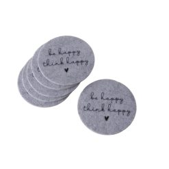 Onderzetter Be happy think happy