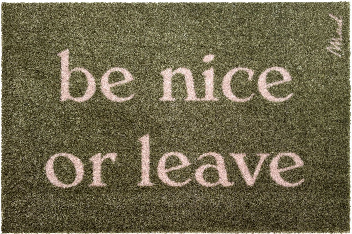 Deurmat - be nice or leave 50x75cm