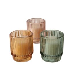 Kaars in glas - set van 3