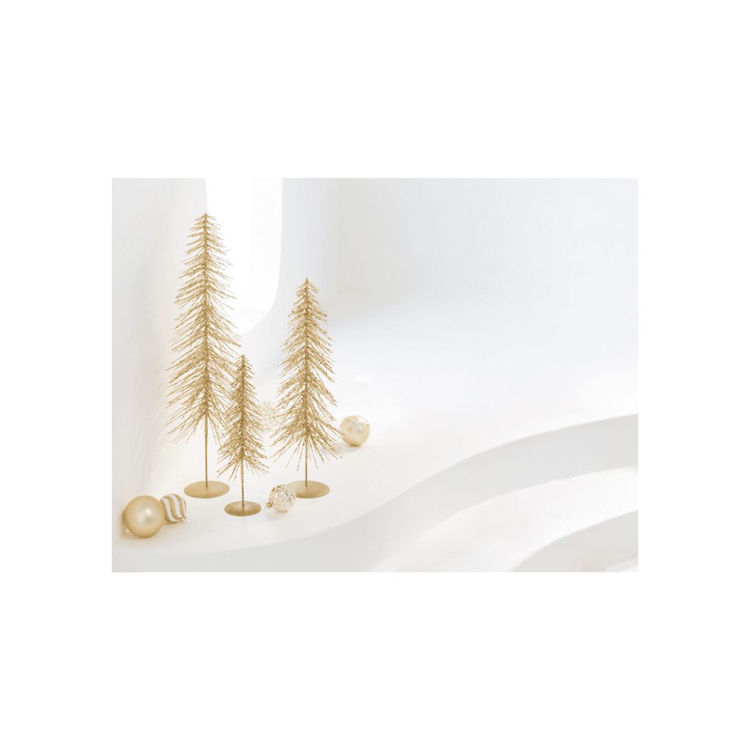 Decoratieve kerstboom glitter goudkleur - Afbeelding 3