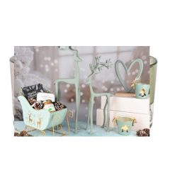 Alternative view of Groen metalen rendier 27x10x54cm