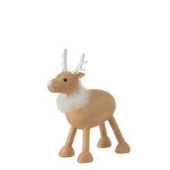 J-Line houten rendier – kerstdecoratie