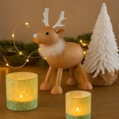 Alternative view of J-Line houten rendier – kerstdecoratie