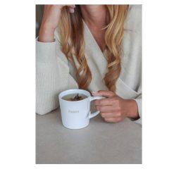 Alternative view of Mok met tekst " happy "