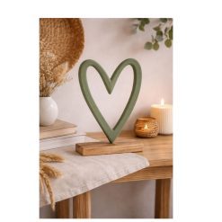 Alternative view of Groen hart op voet – sfeervol woonaccessoire