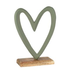 Groen hart op voet – sfeervol woonaccessoire