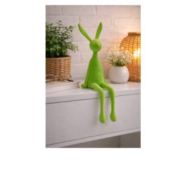 Alternative view of Zittend konijn groen - 37cm