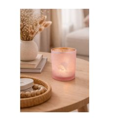 Alternative view of Theelichthouder roze sunflowers