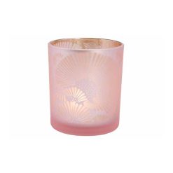 Theelichthouder roze sunflowers