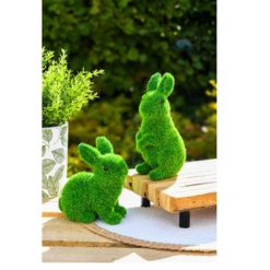 Alternative view of Set van 2 decoratieve konijntjes – groen