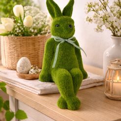 Alternative view of Decoratief konijn groen – zittend