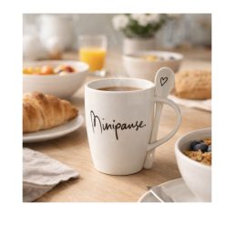 Alternative view of Koffietas minipause met lepeltje 400 ml