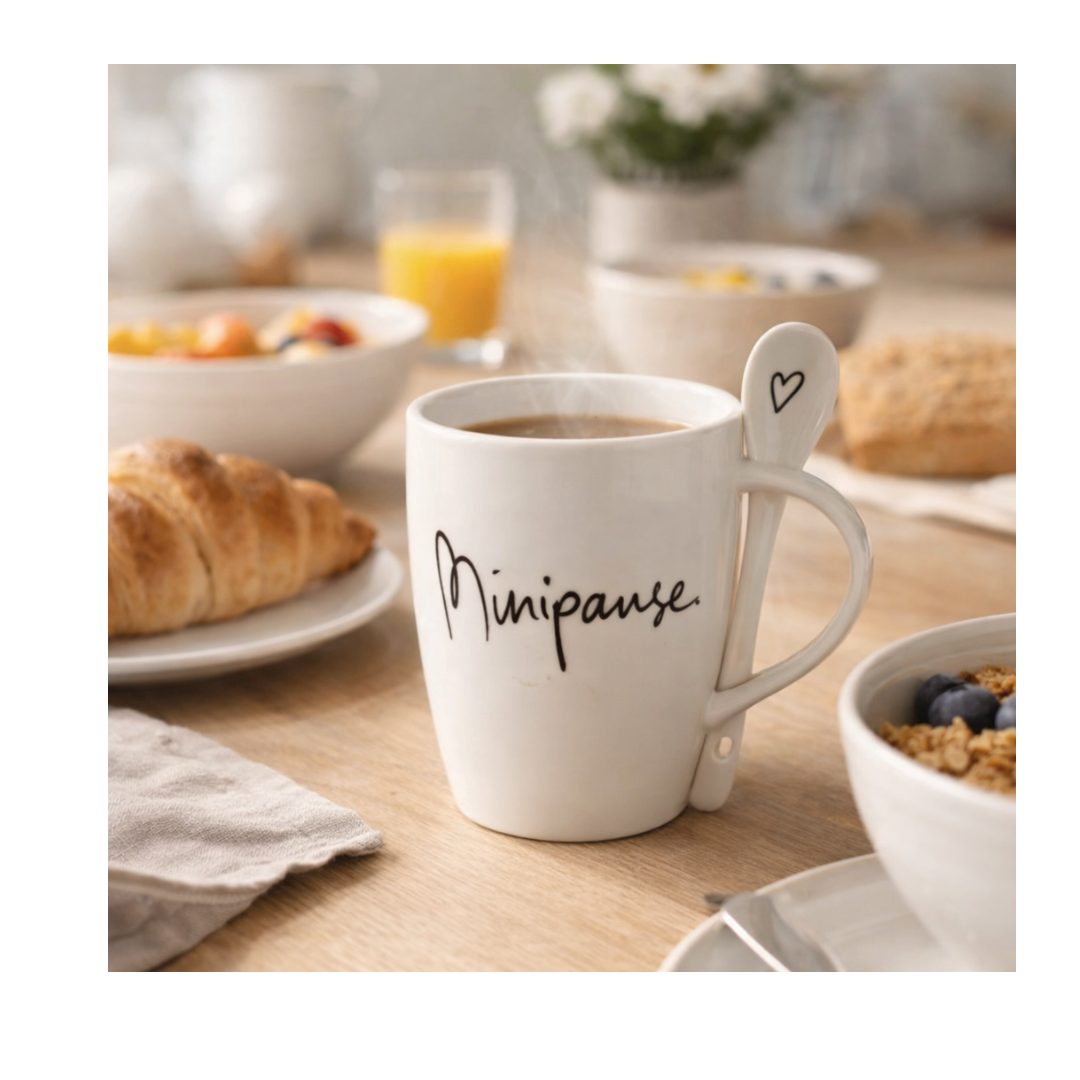 Koffietas minipause met lepeltje 400 ml - Afbeelding 2