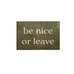 Deurmat - be nice or leave  Mad about mats 50x75cm