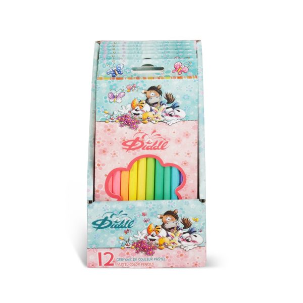 Diddl geurende kleurpotloden – Set van 12 pastel kleurpotloden - Afbeelding 2